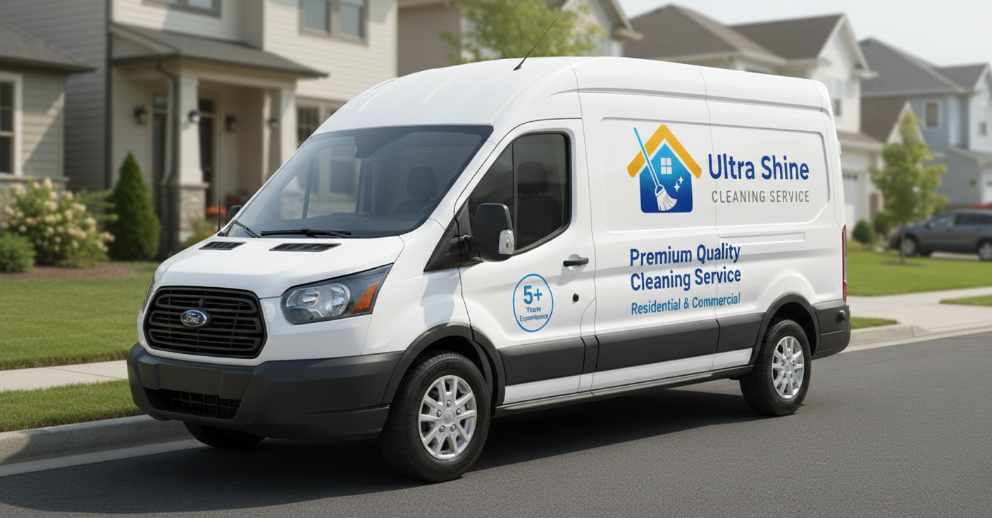 Ultra Shine Cleaning Services Northern Virginia branded van with 5+ years experience